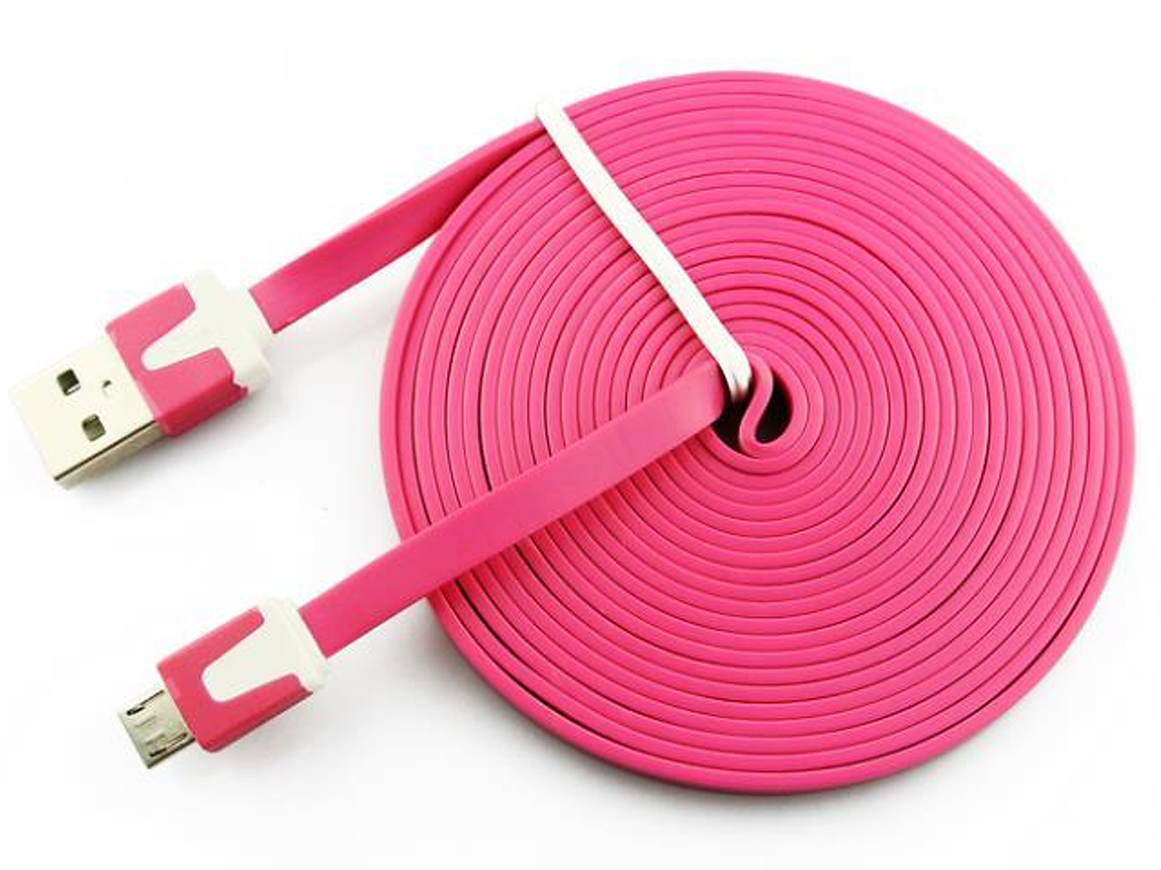 Kabel micro USB kolorowy różowy